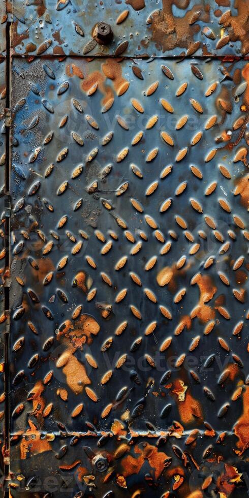 Close Up of a Rusty Metal Plate photo