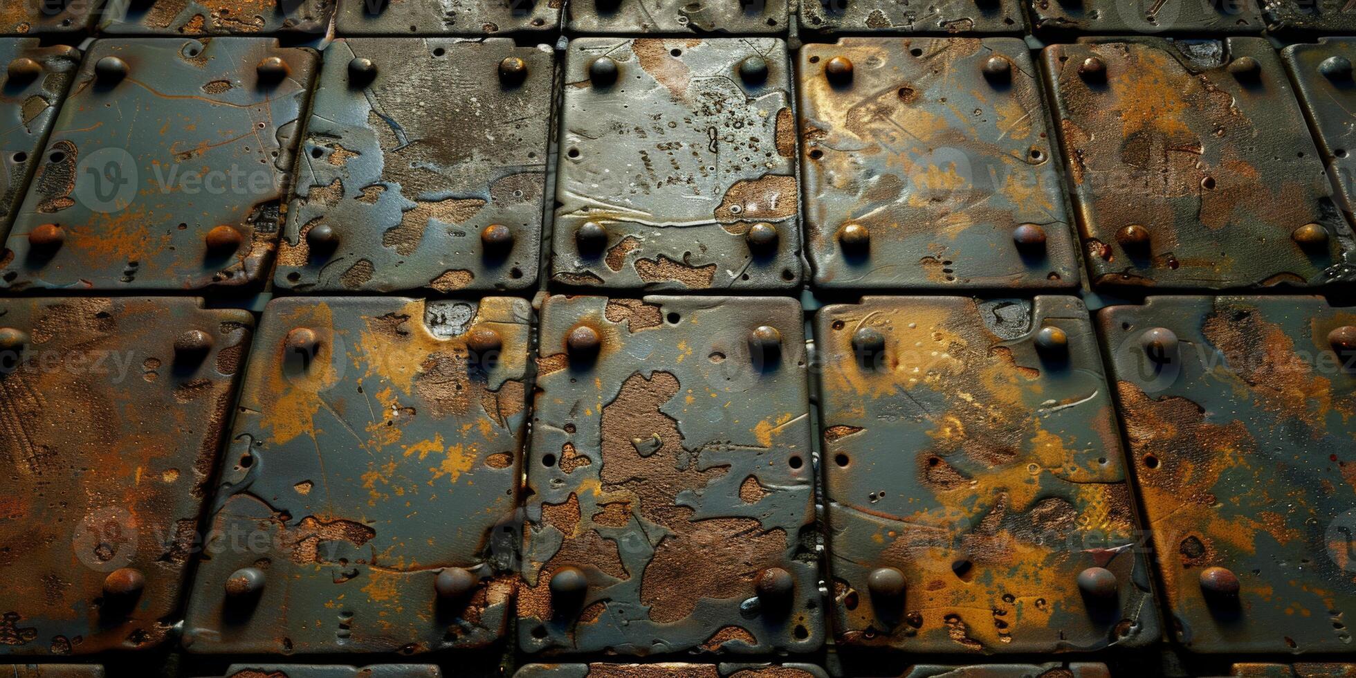Close Up of Rusty Metal Wall photo