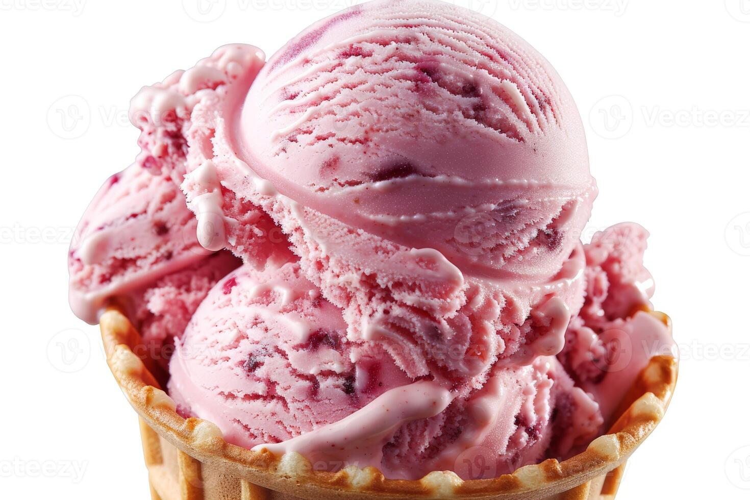 A Scoop of Ice Cream in a Waffle Cup photo