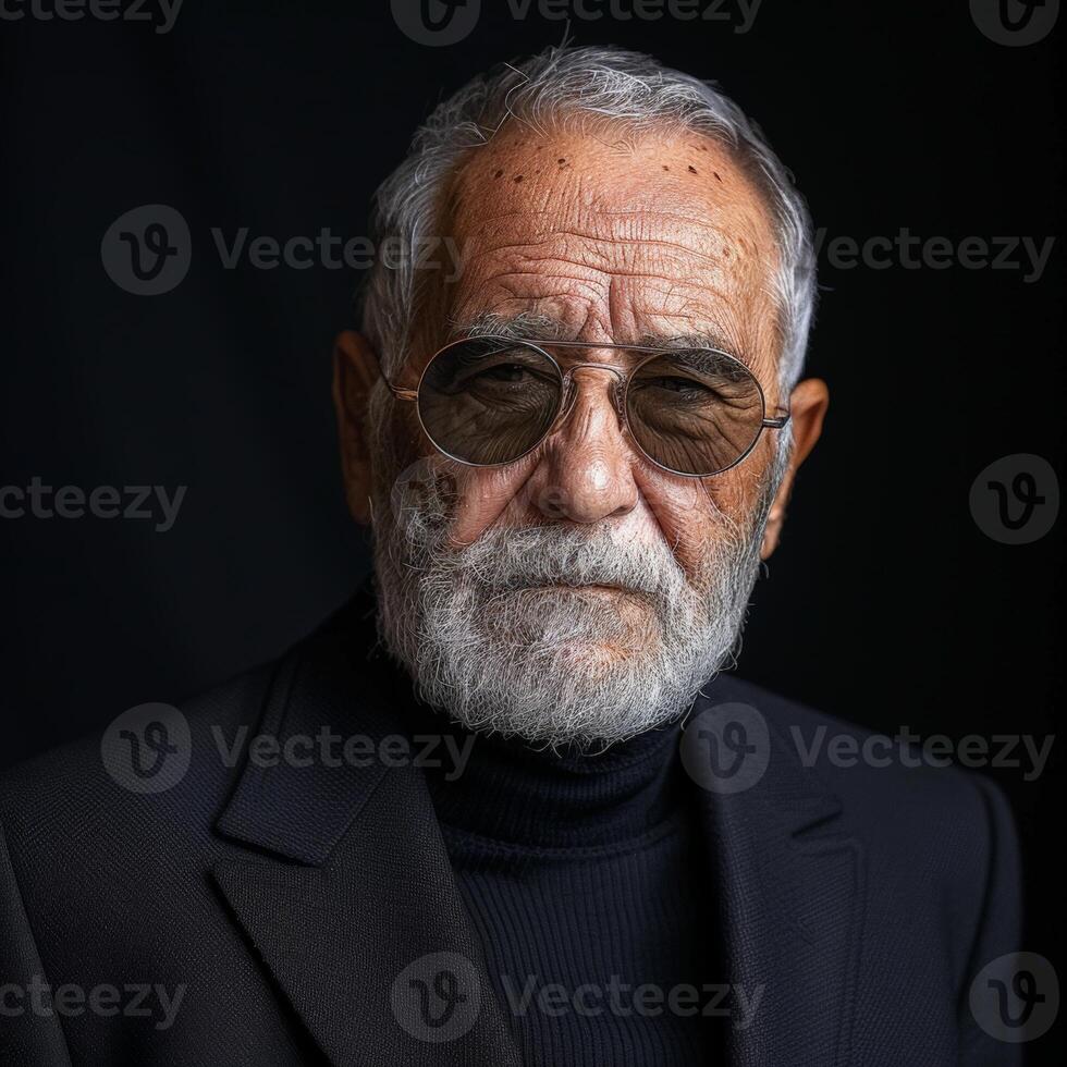 Older Man With Beard and Glasses photo