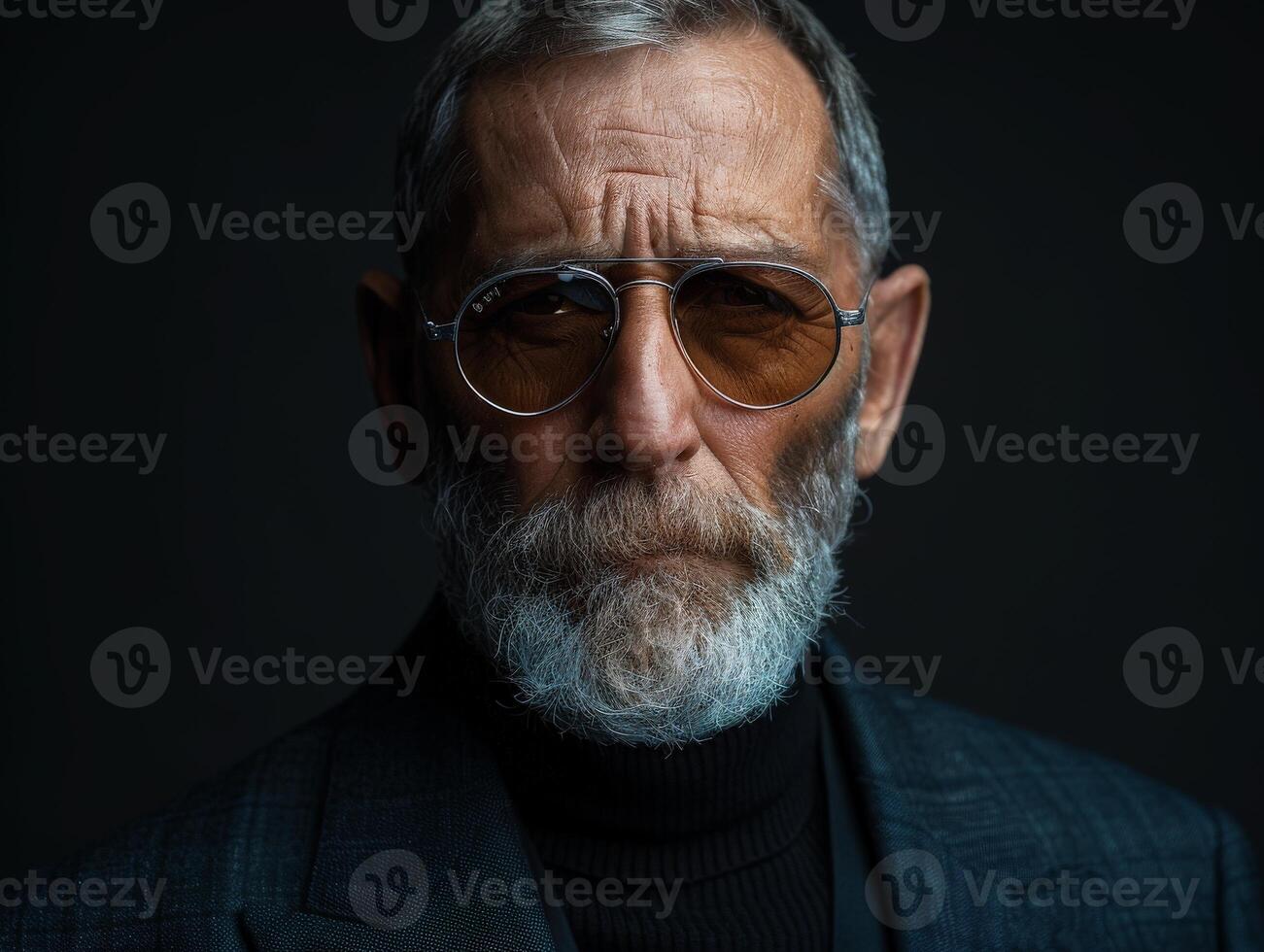 Older Man With Beard and Glasses photo