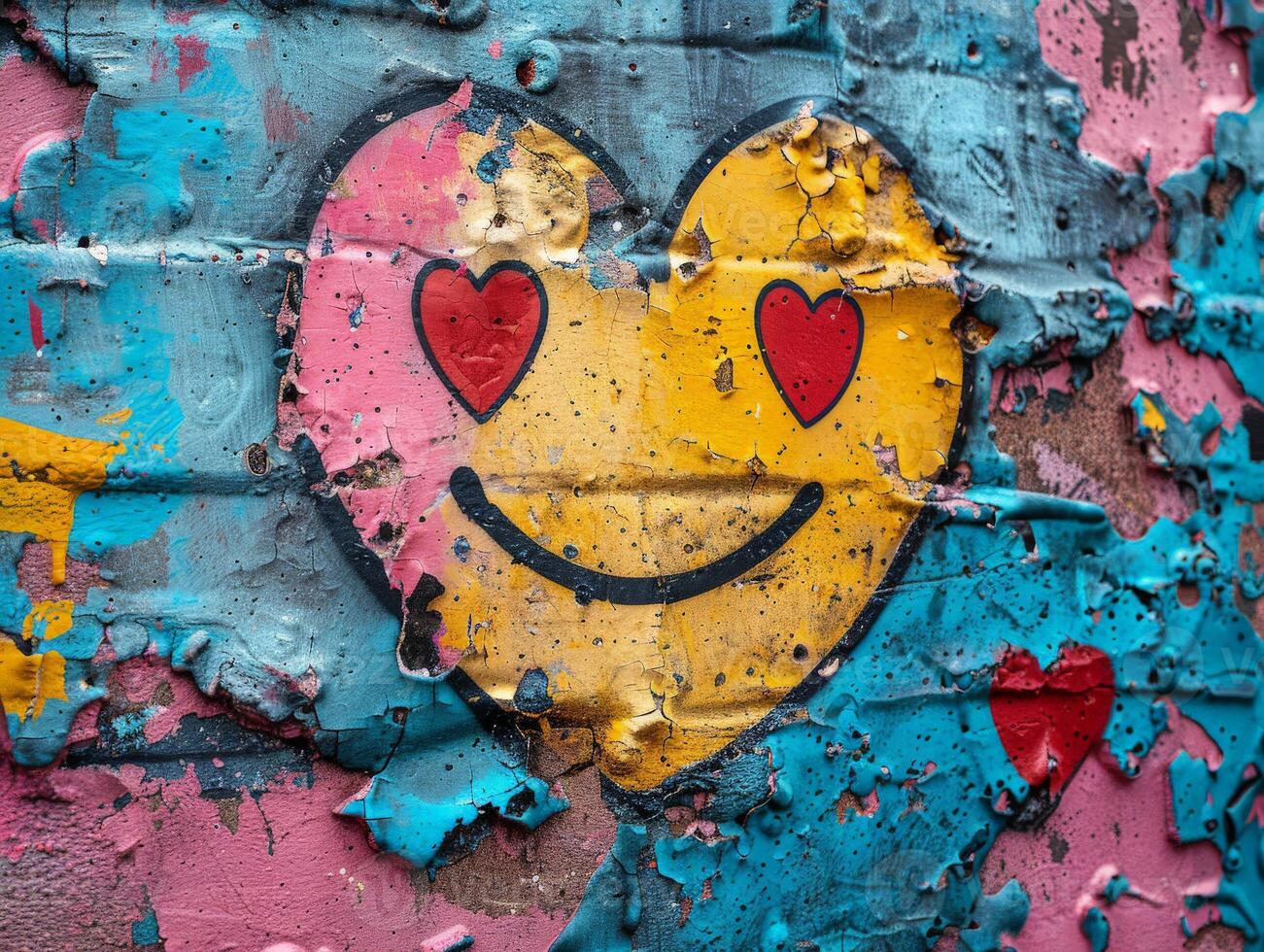 Heart Graffiti on Building photo