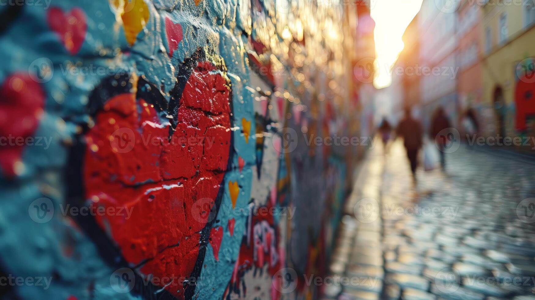 Heart Graffiti on Wall photo