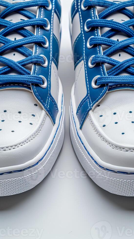Blue Laced Sneakers photo