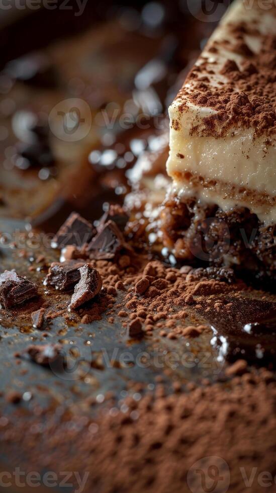 Decadent Chocolate Cake on a Plate photo