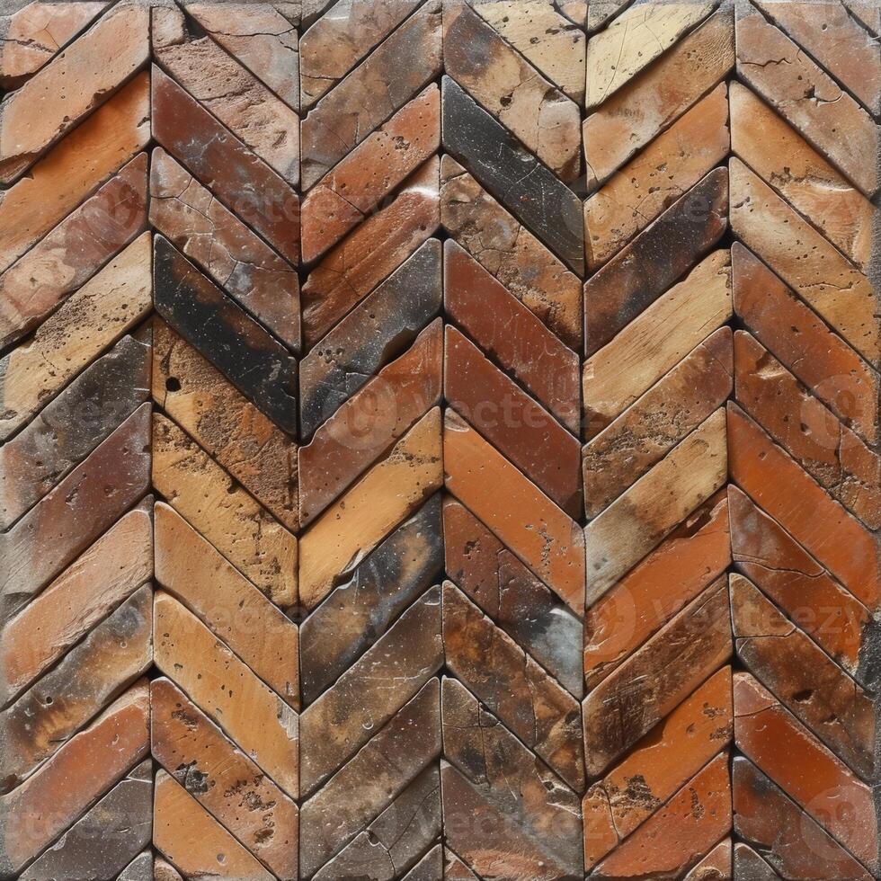 Close up of a variegated brick wall photo