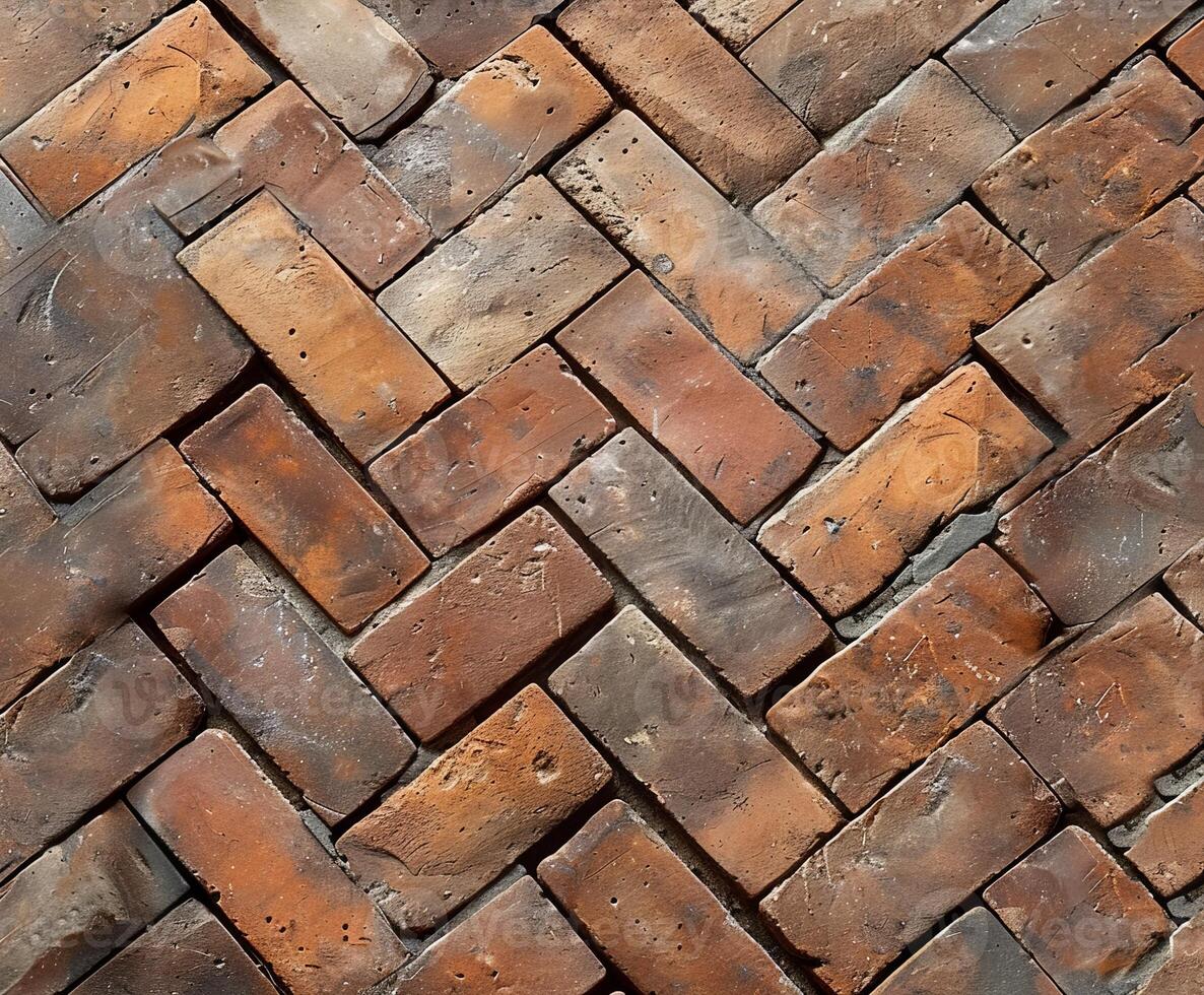 Close-up view of a brick wall photo