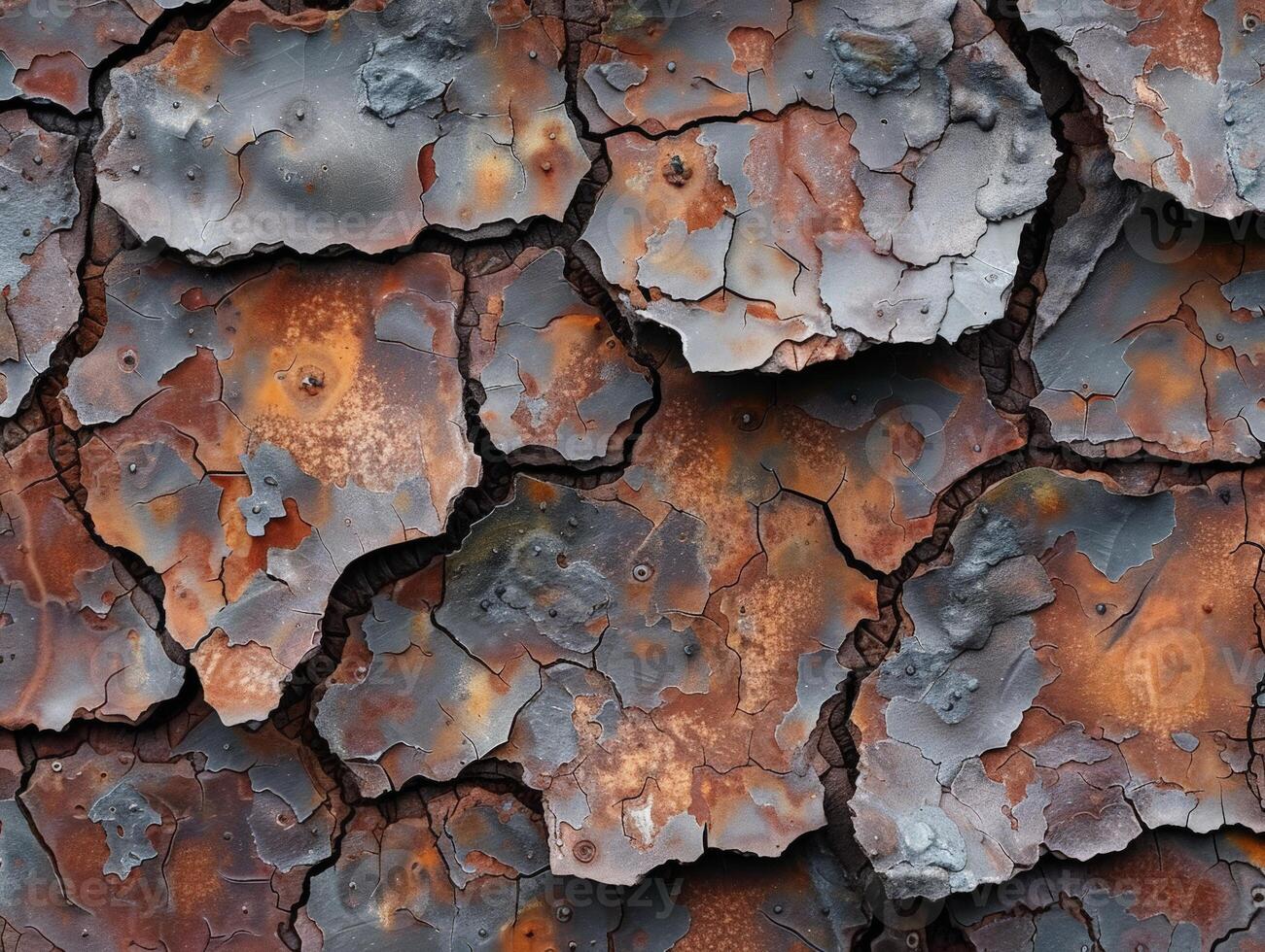 Close up of tree bark with rust photo