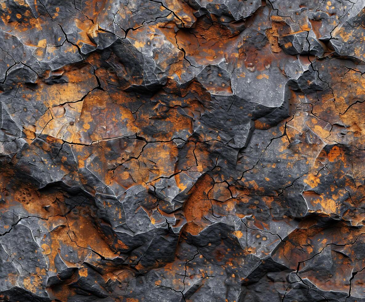 Close up of tree bark with rust photo