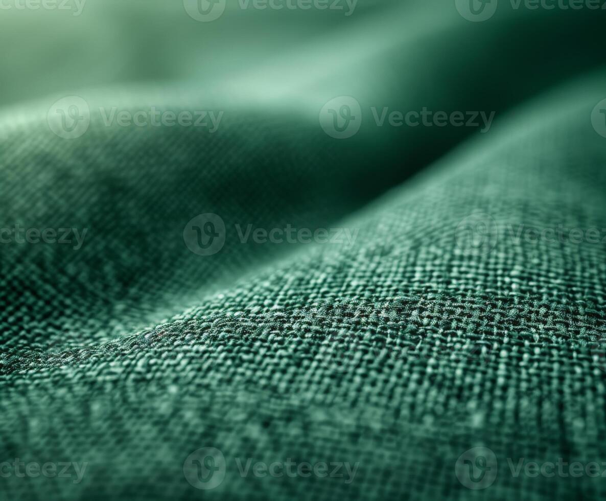 Close up view of green fabric photo