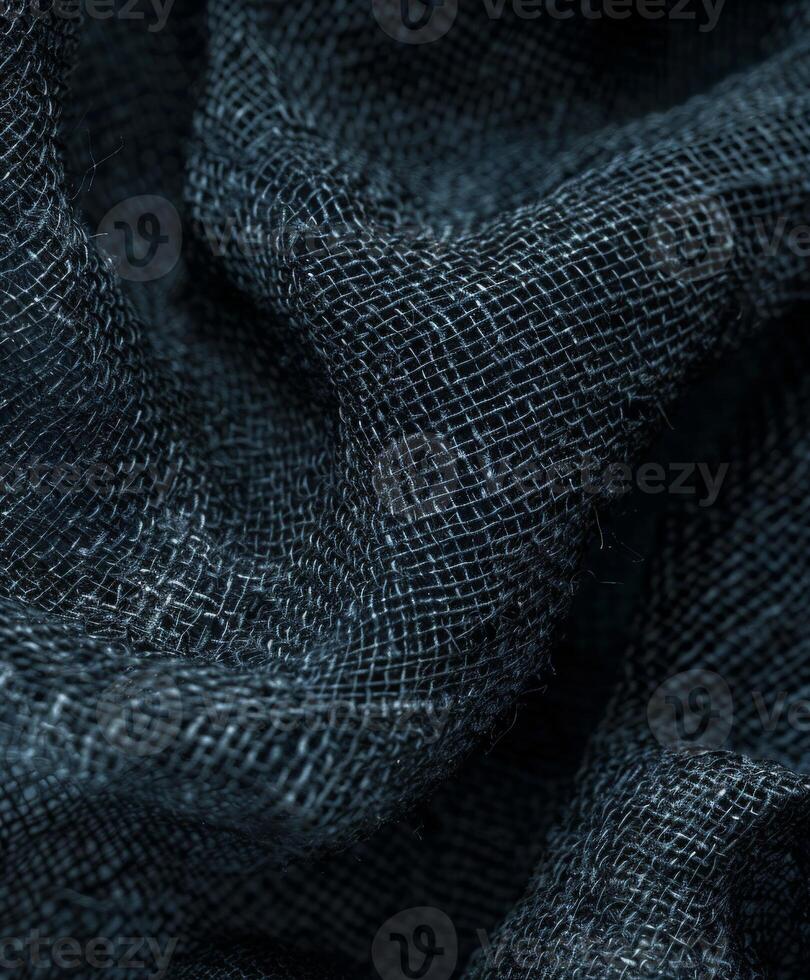 Close up shot of black fabric photo