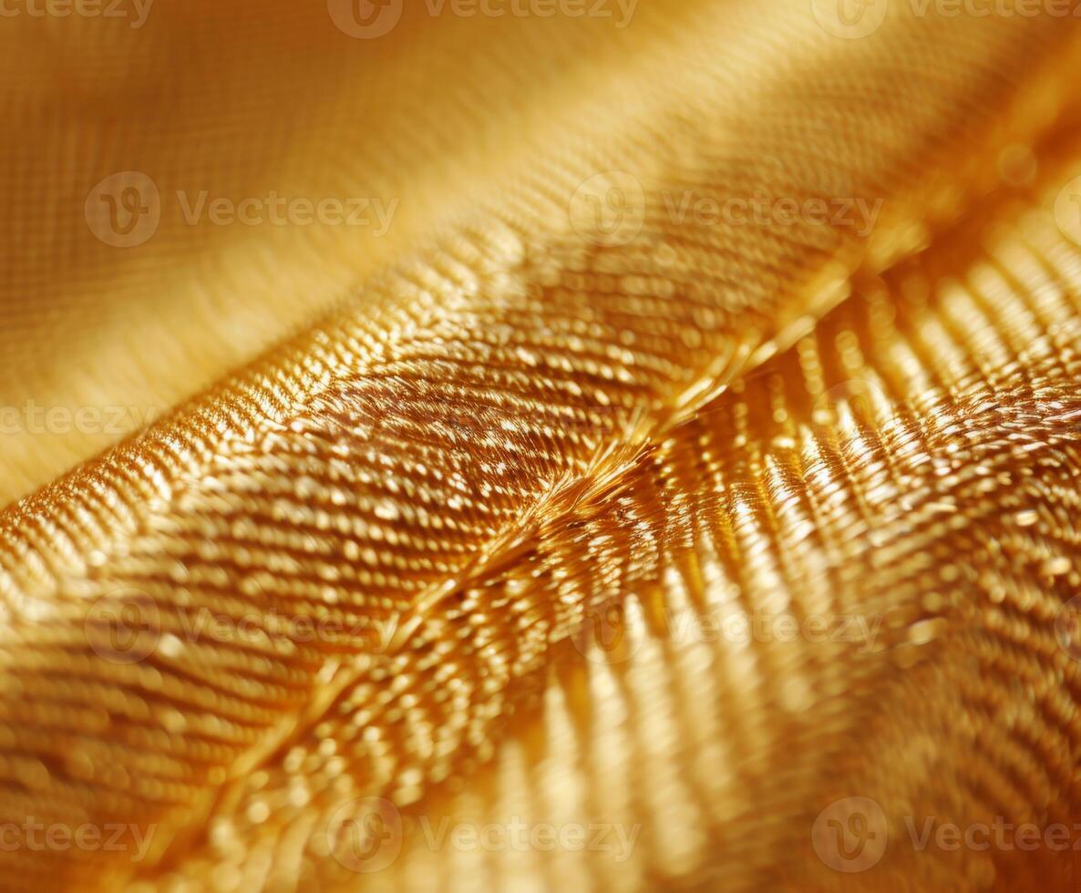Close up view of gold fabric photo
