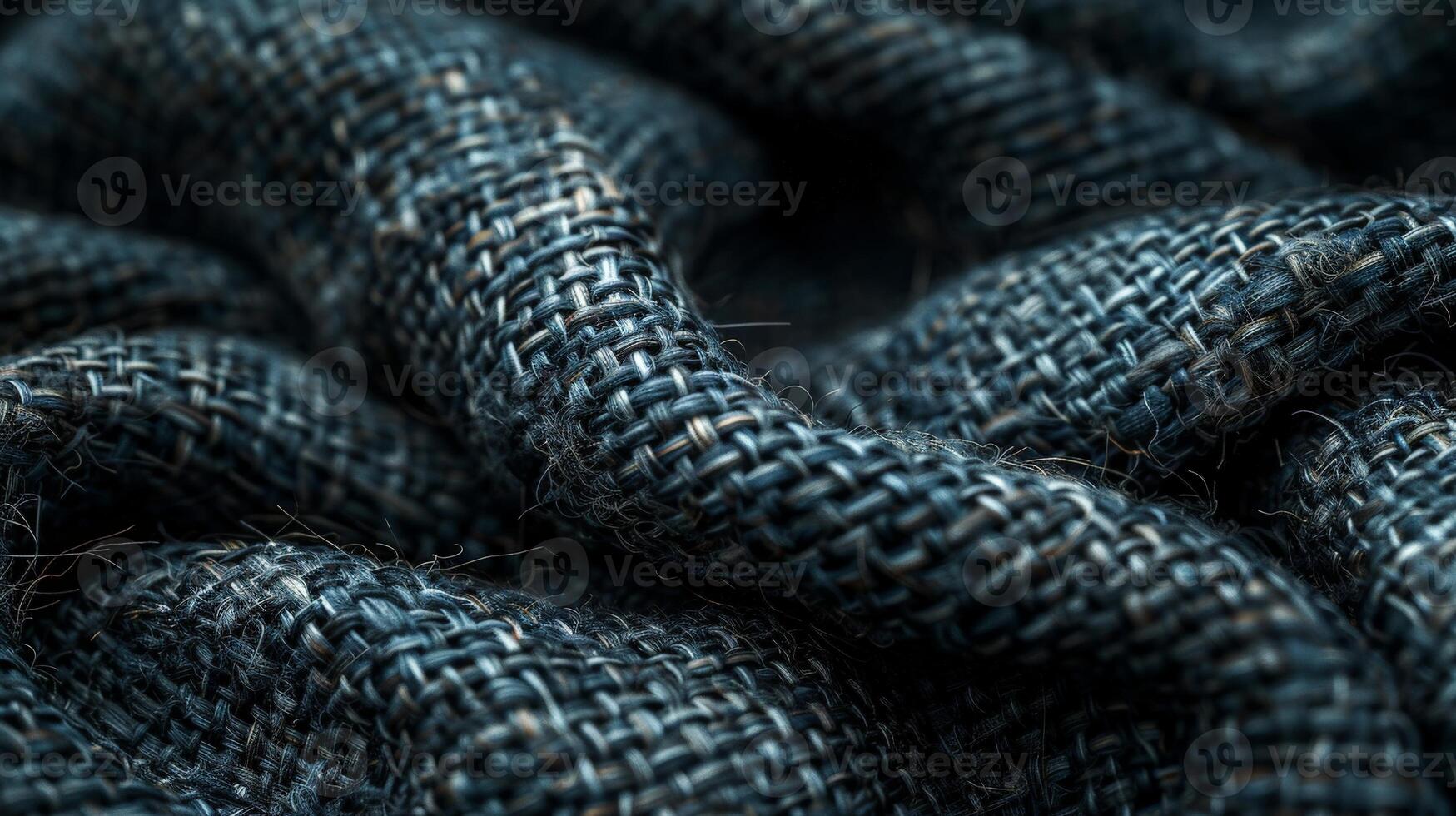 Close up view of blue fabric photo