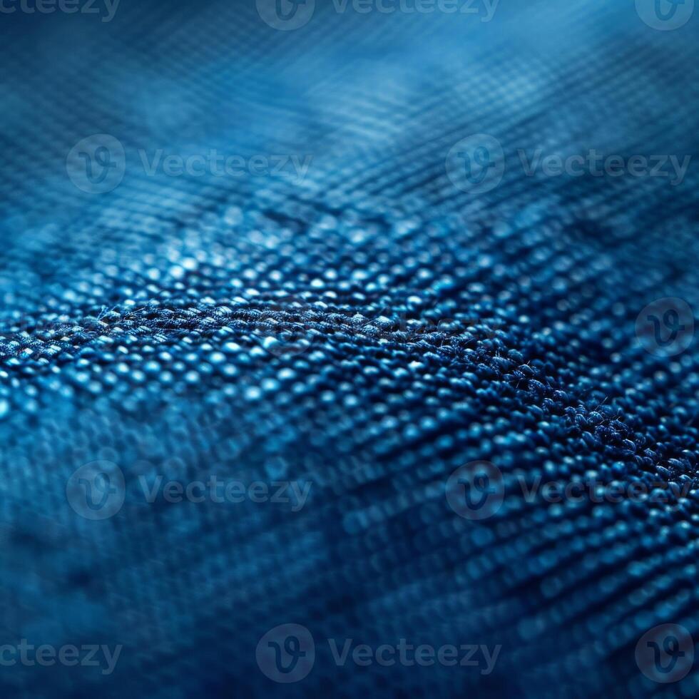 Close up view of blue fabric photo