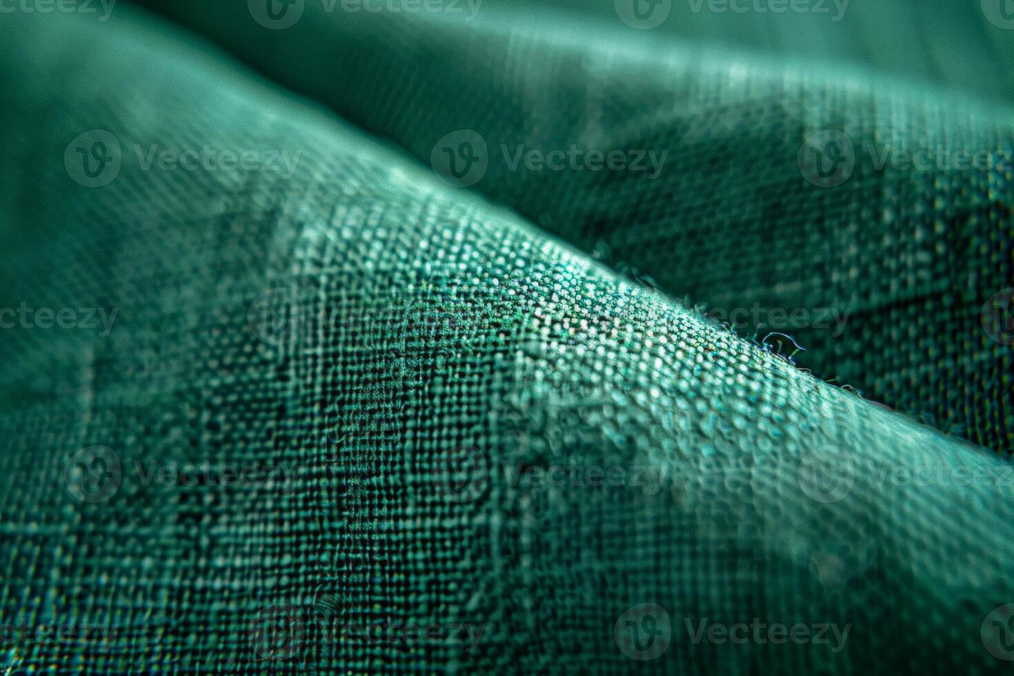 Close up view of green fabric photo