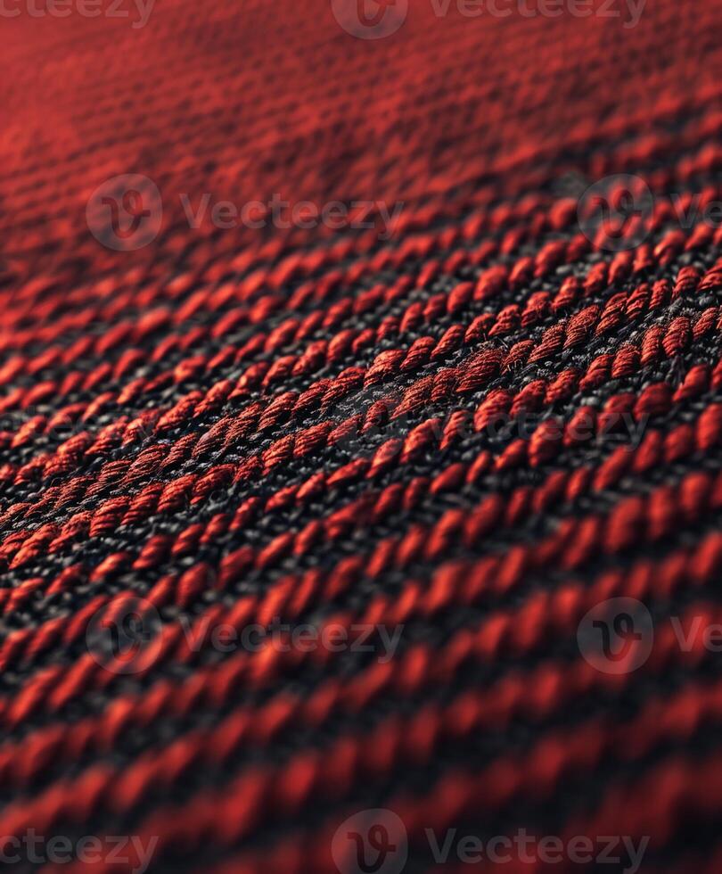 Close up of red and black cloth photo