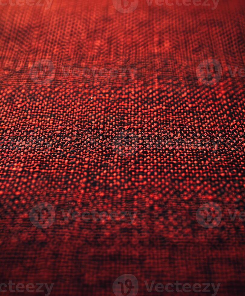 Close up view of red fabric photo