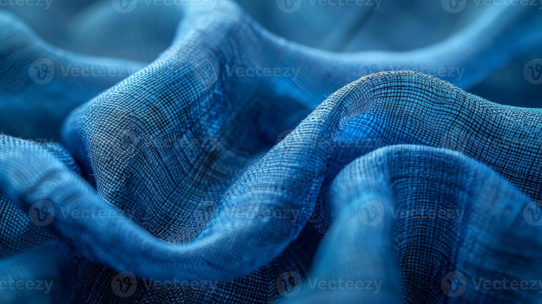 Close up of blue fabric photo