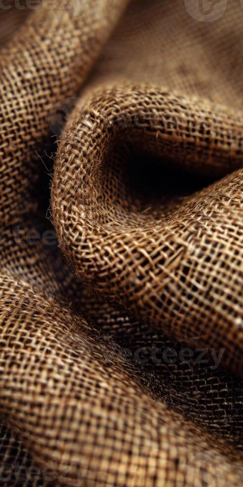 Close up view of brown fabric photo