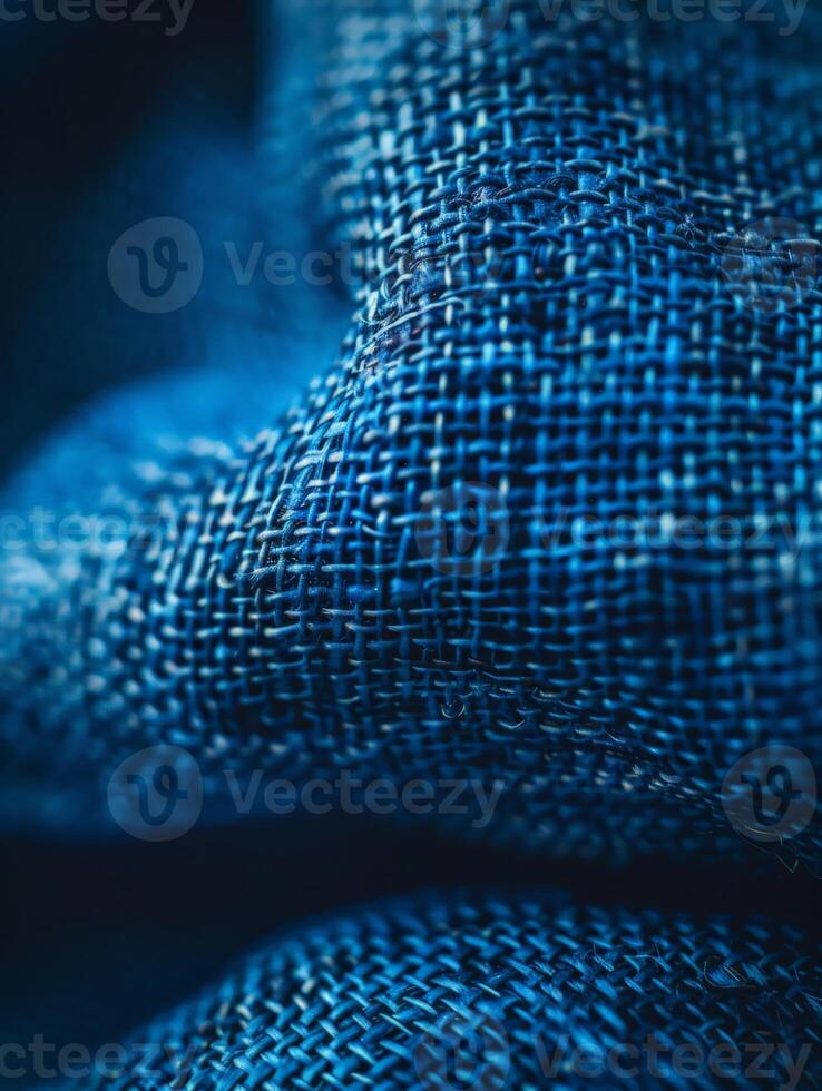Close up view of blue cloth photo