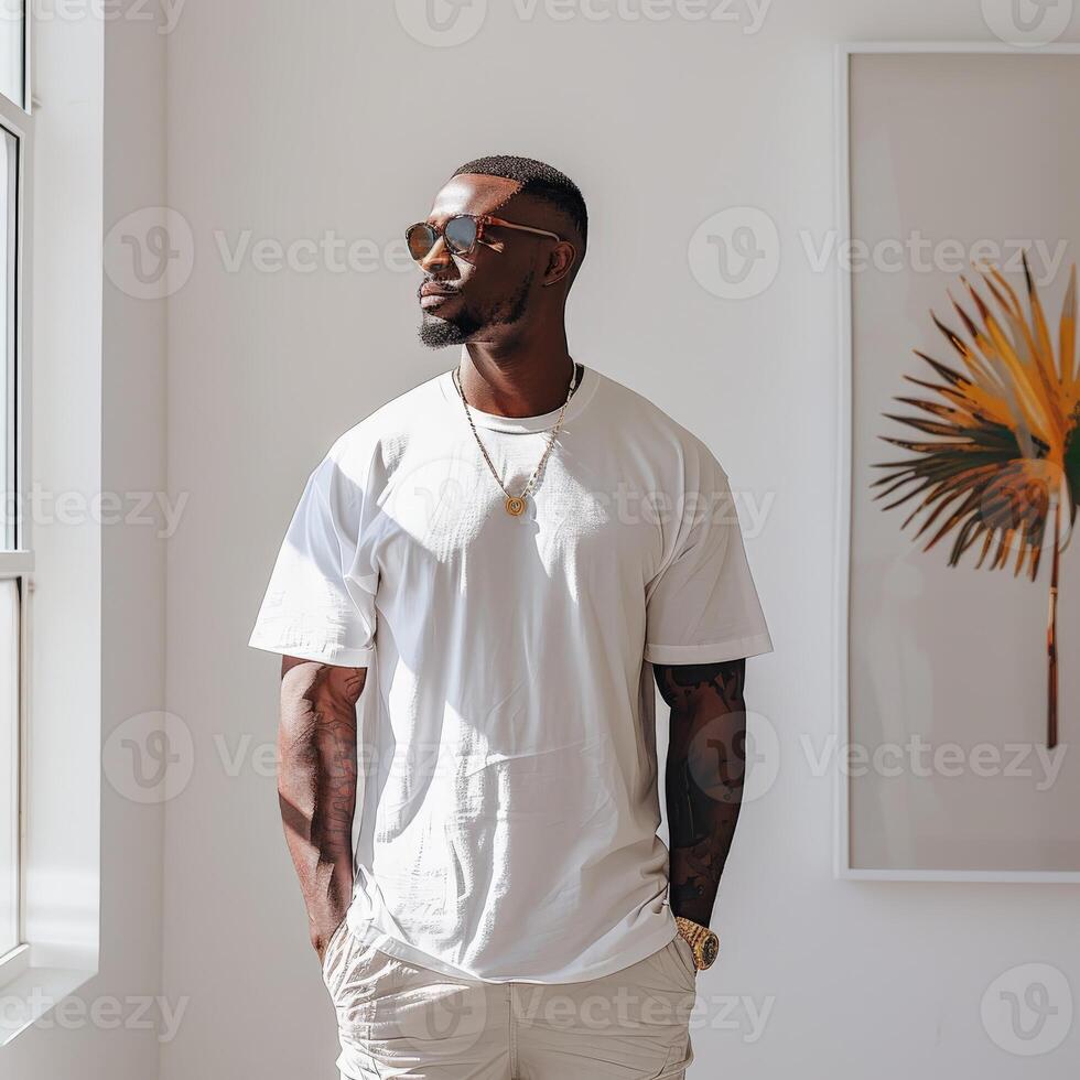Man standing in front of a window photo