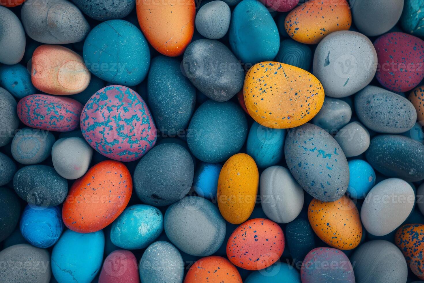 Colorful Rocks in a Pile photo
