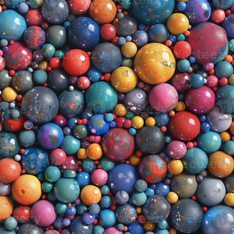Balls Suspended in Mid-Air photo