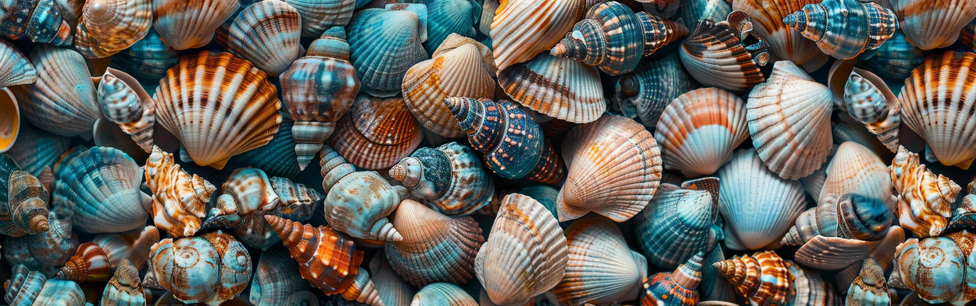 Assorted Colorful Seashells Collection photo