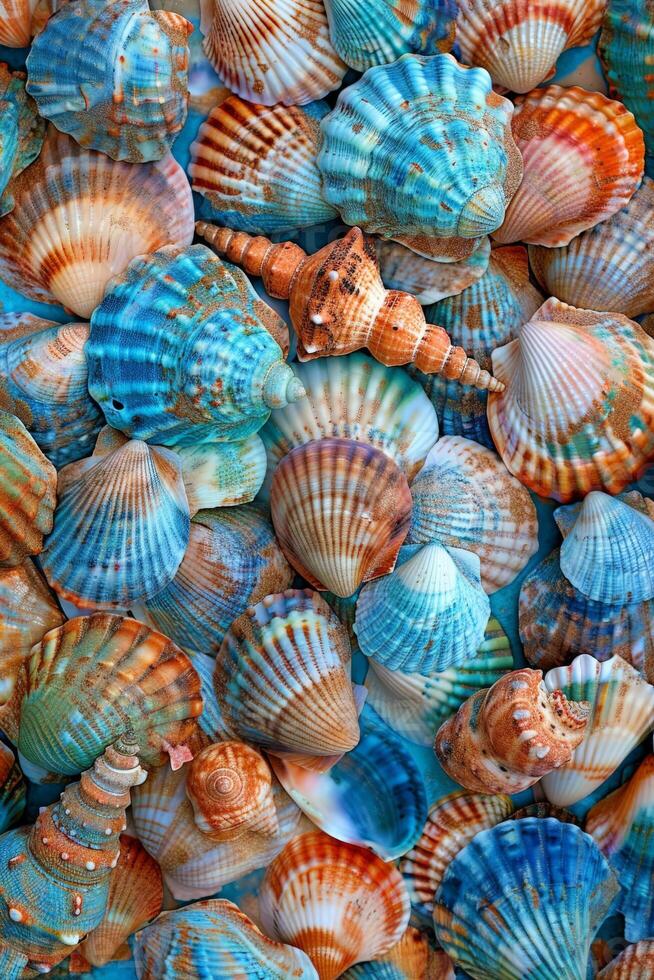 Assorted Seashells in Various Colors photo