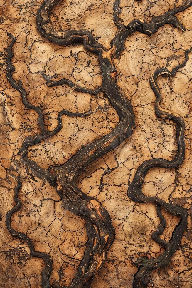 Tree Trunk With Snake-like Design photo
