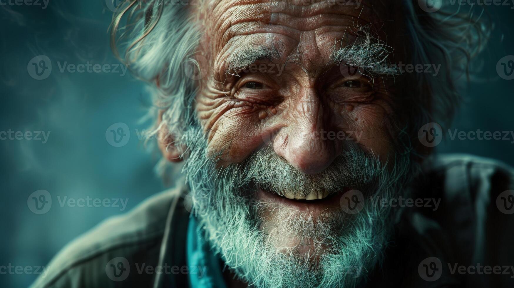 Smiling Old Man With Beard photo