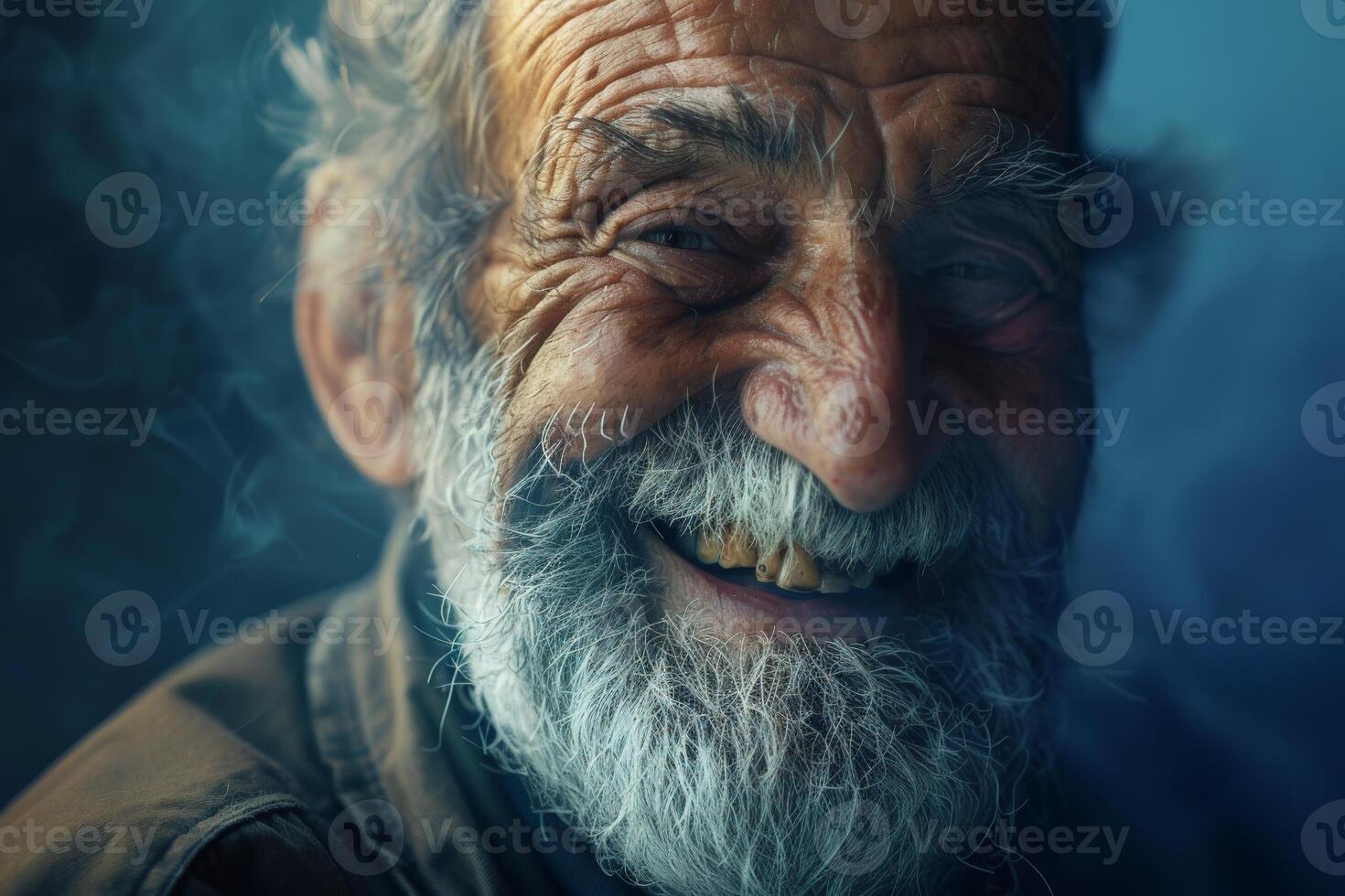 Smiling Old Man With Beard photo