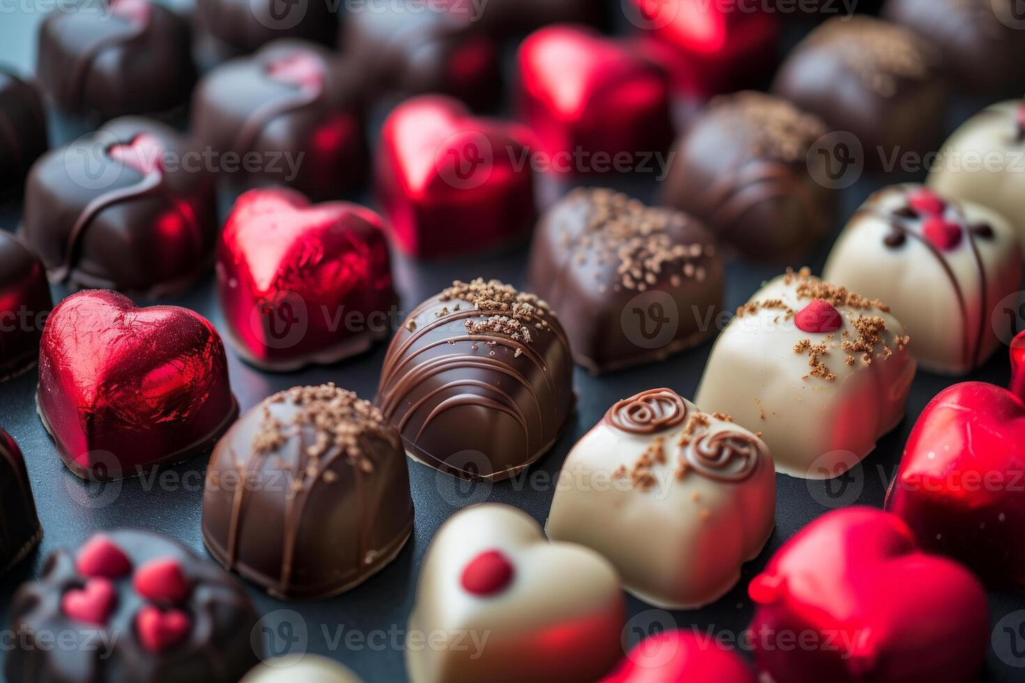 Assorted Chocolates Close Up photo