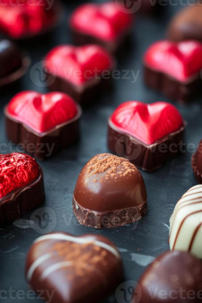 Assorted Chocolates Close Up photo