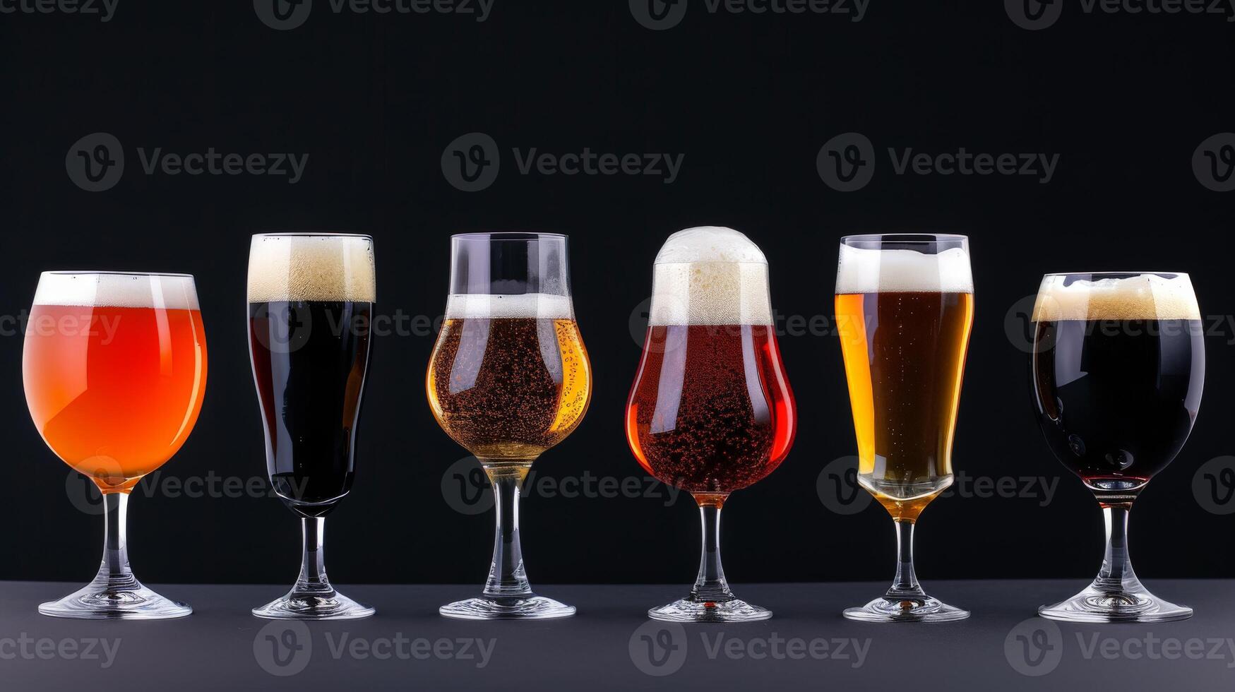 Assorted Beer Glasses on Display photo