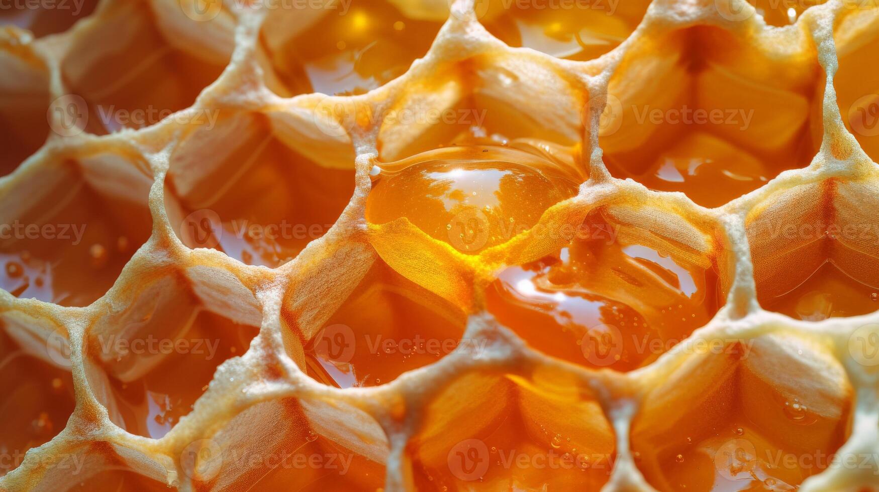 Close-Up View of Honeycomb photo