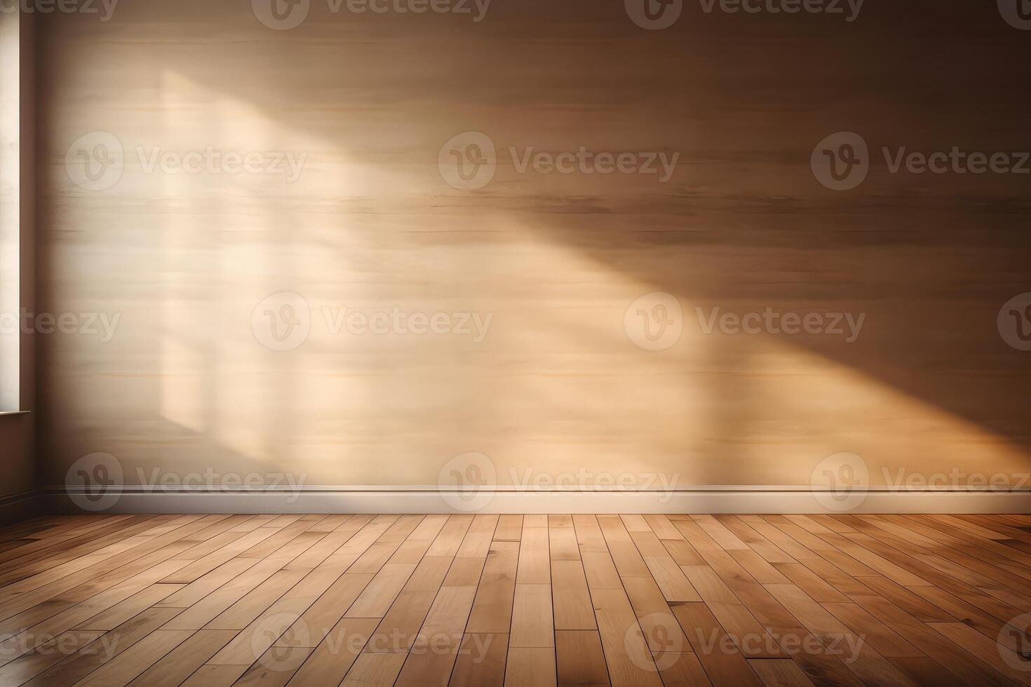 Empty Room With Wooden Floor and Window photo