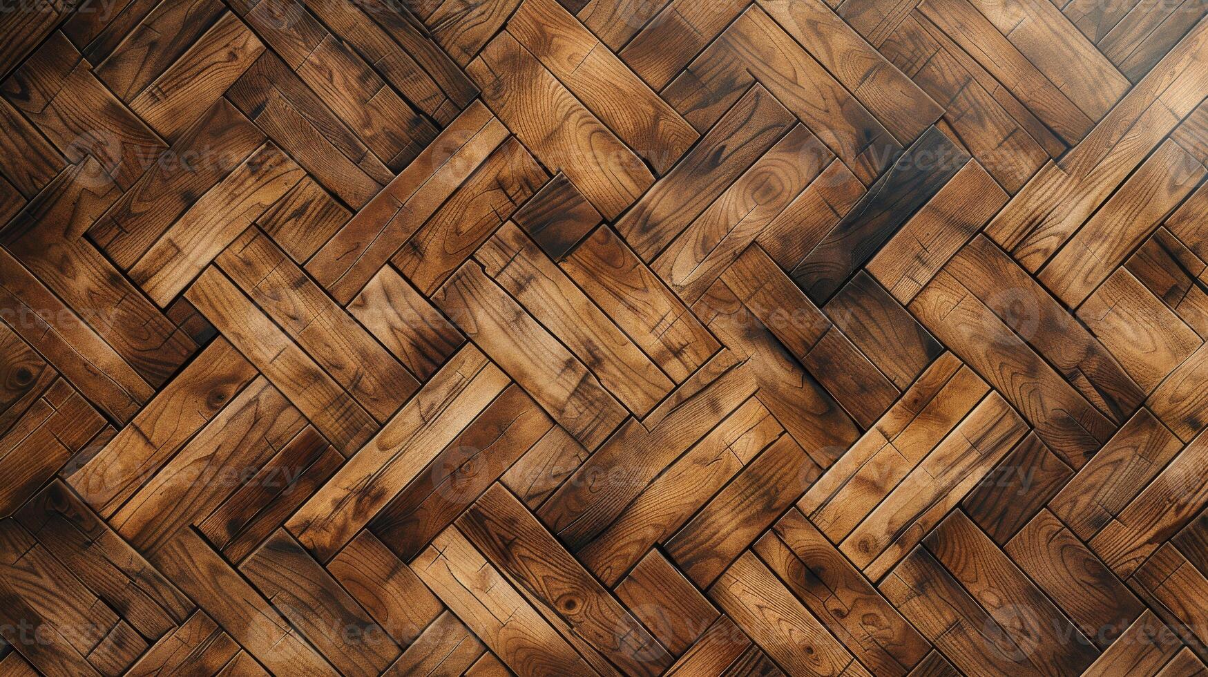 Detailed Brown Wooden Parquet Floor Texture, Ideal for Design and Backgrounds photo
