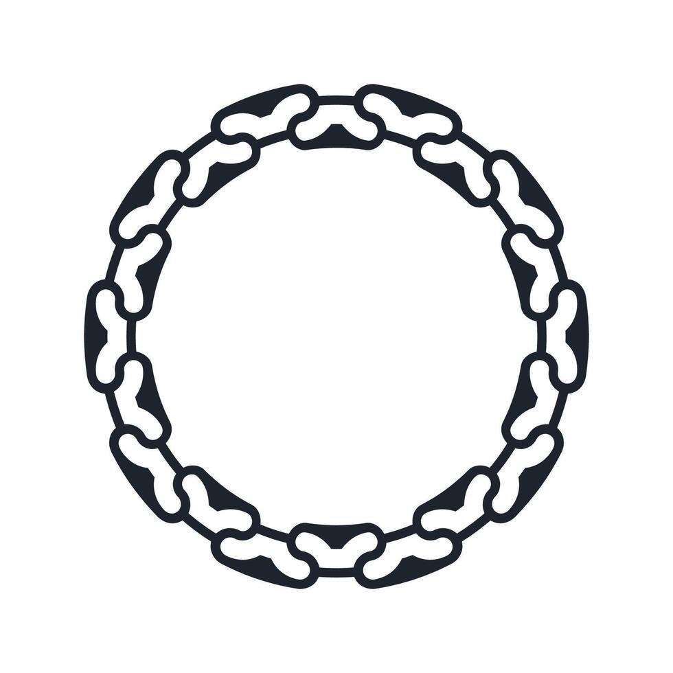 Ornamental pattern design circle frame. Ornamental Circular Knot Pattern. Border pattern design vector