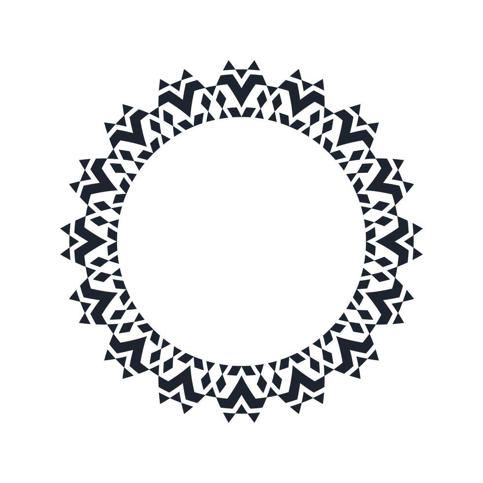 Ornamental pattern design circle frame. Ornamental Circular Knot Pattern. Border pattern design vector