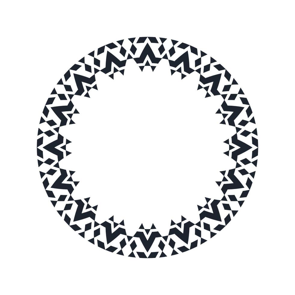 Ornamental pattern design circle frame. Ornamental Circular Knot Pattern. Border pattern design vector