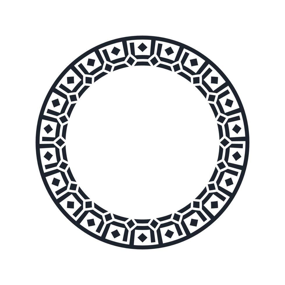 Ornamental pattern design circle frame. Ornamental Circular Knot Pattern. Border pattern design vector