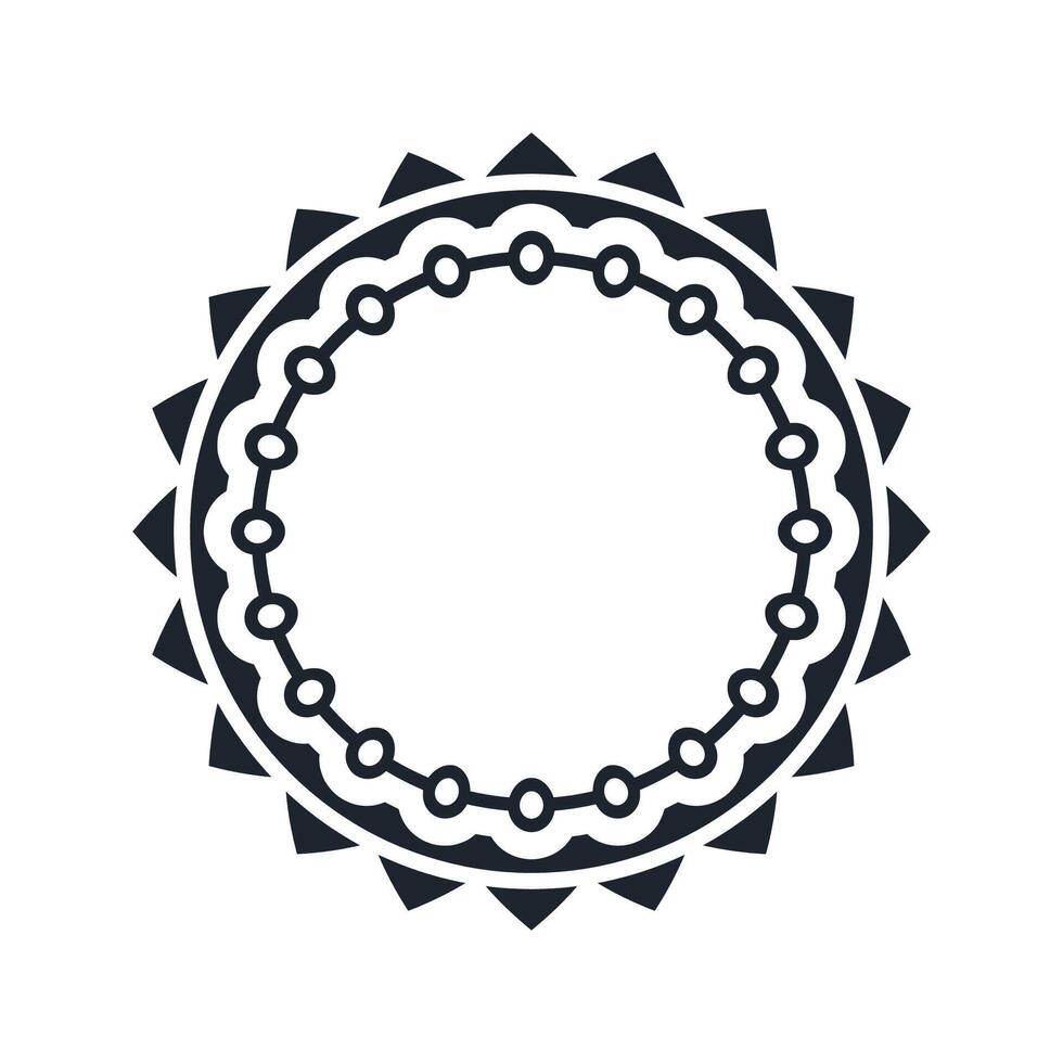 Ornamental pattern design circle frame. Ornamental Circular Knot Pattern. Border pattern design vector