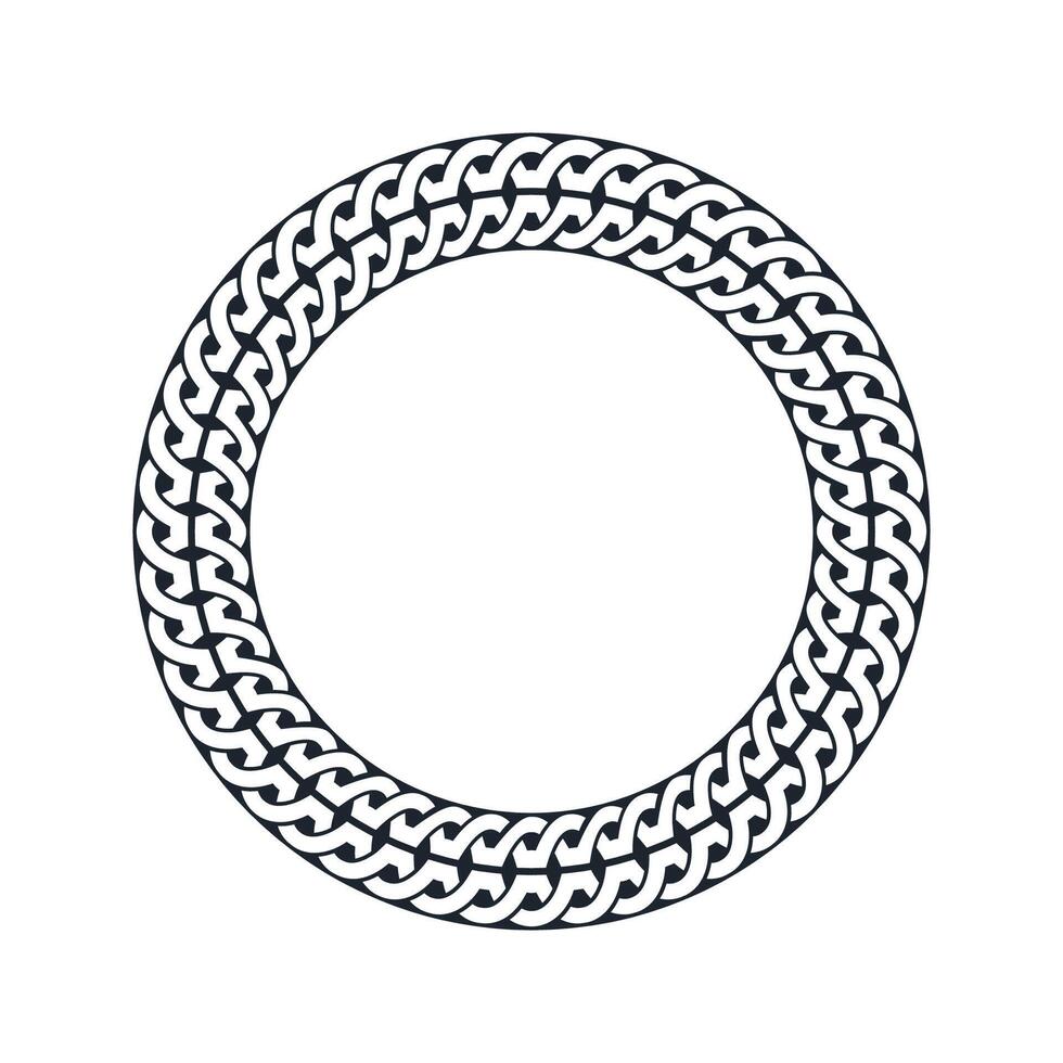Ornamental pattern design circle frame. Ornamental Circular Knot Pattern. Border pattern design vector