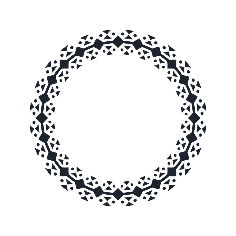 Ornamental pattern design circle frame. Ornamental Circular Knot Pattern. Border pattern design vector
