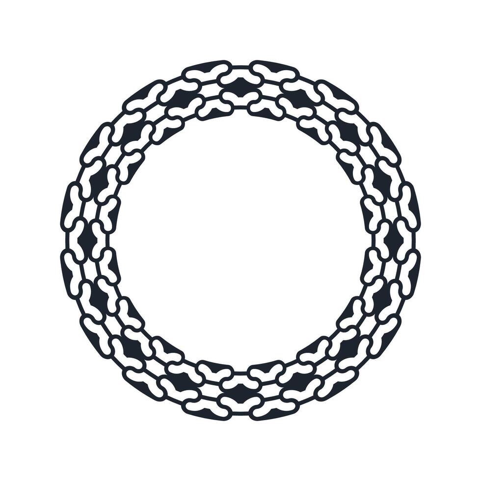 Ornamental pattern design circle frame. Ornamental Circular Knot Pattern. Border pattern design vector
