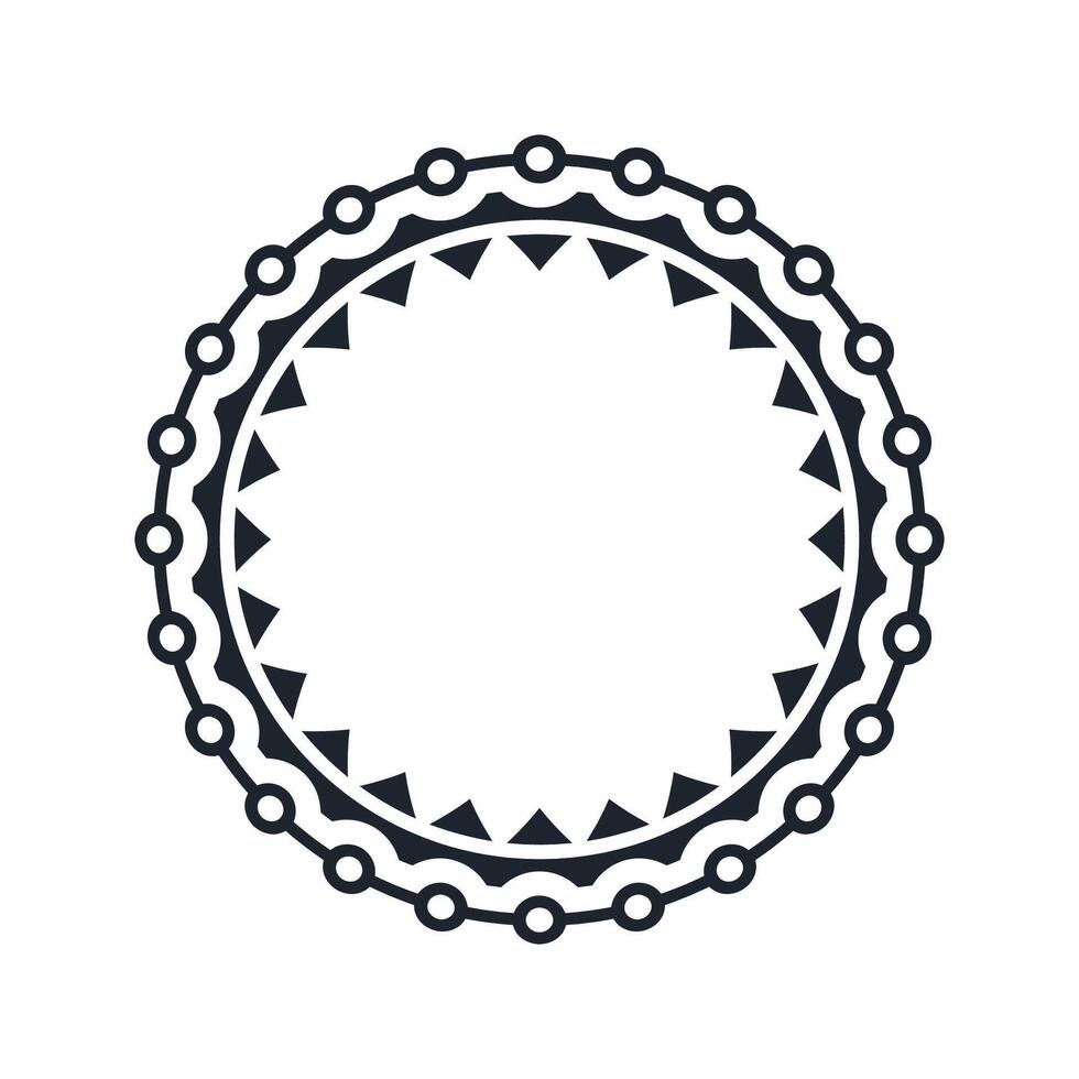 Ornamental pattern design circle frame. Ornamental Circular Knot Pattern. Border pattern design vector