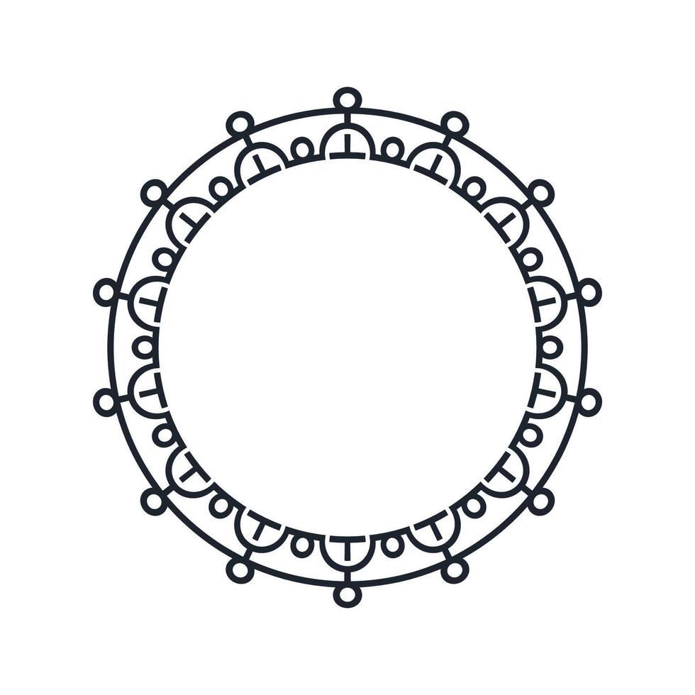 Ornamental pattern design circle frame. Ornamental Circular Knot Pattern. Border pattern design vector