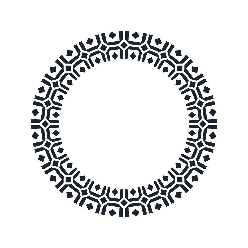 Ornamental pattern design circle frame. Ornamental Circular Knot Pattern. Border pattern design vector