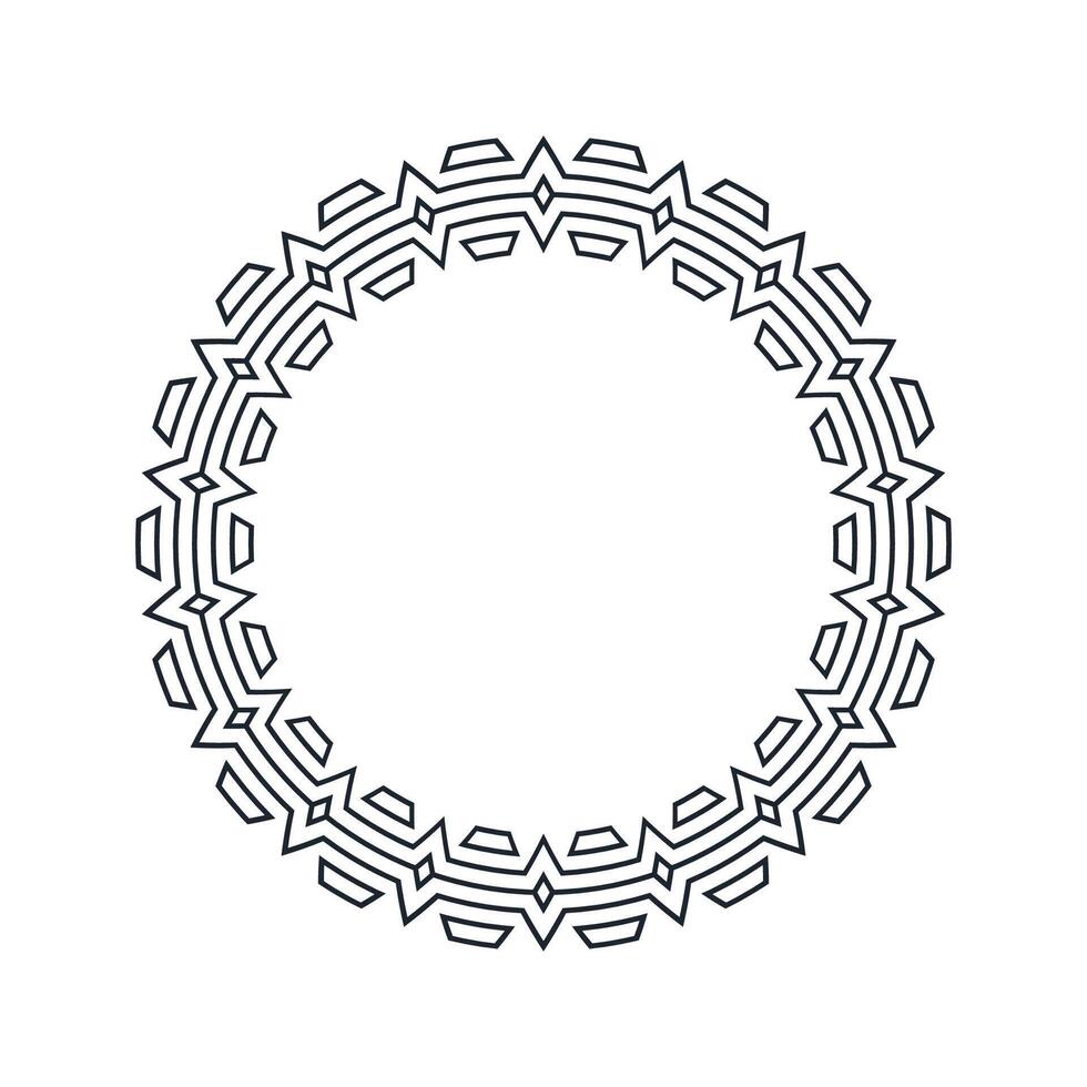 Ornamental pattern design circle frame. Ornamental Circular Knot Pattern. Border pattern design vector